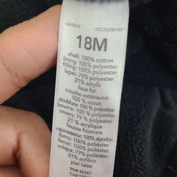 OshKosh Grey Double Button Coat 18 Months - Picture 4 of 5